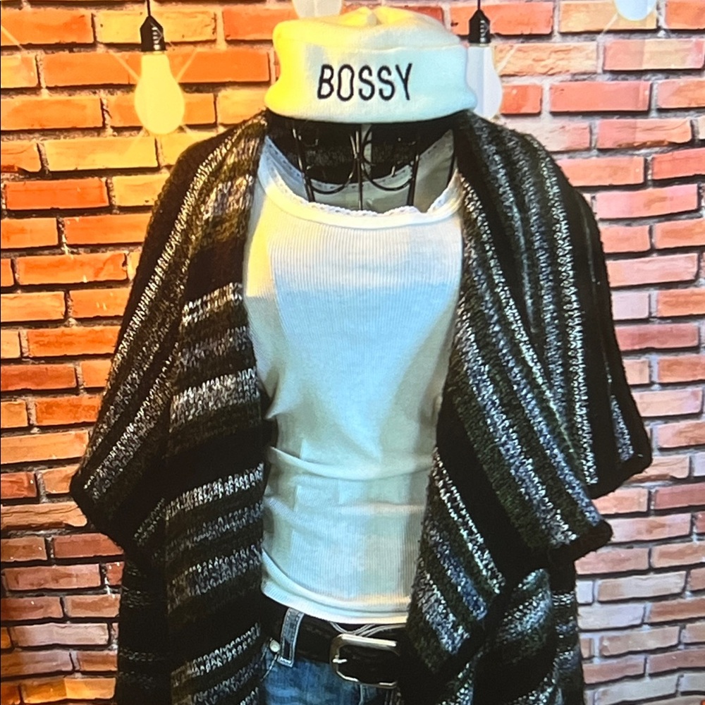 🧥 Kensie Vintage Knit Waterfall Cardigan – Forest Fade – Sz Medium/Large - Picture 4 of 5